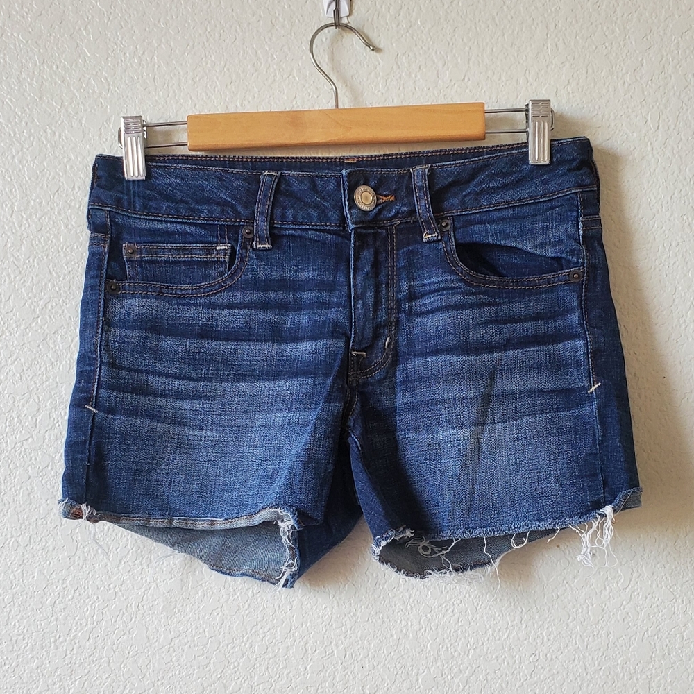 American Eagle Outfitters Dark Blue Denim Jean Shorts
